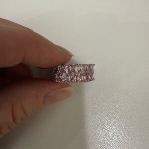 Elegant Pink Gemstone Band
